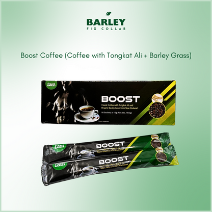 Boost Coffee (Coffee with Tongkat Ali + Barley Grass)