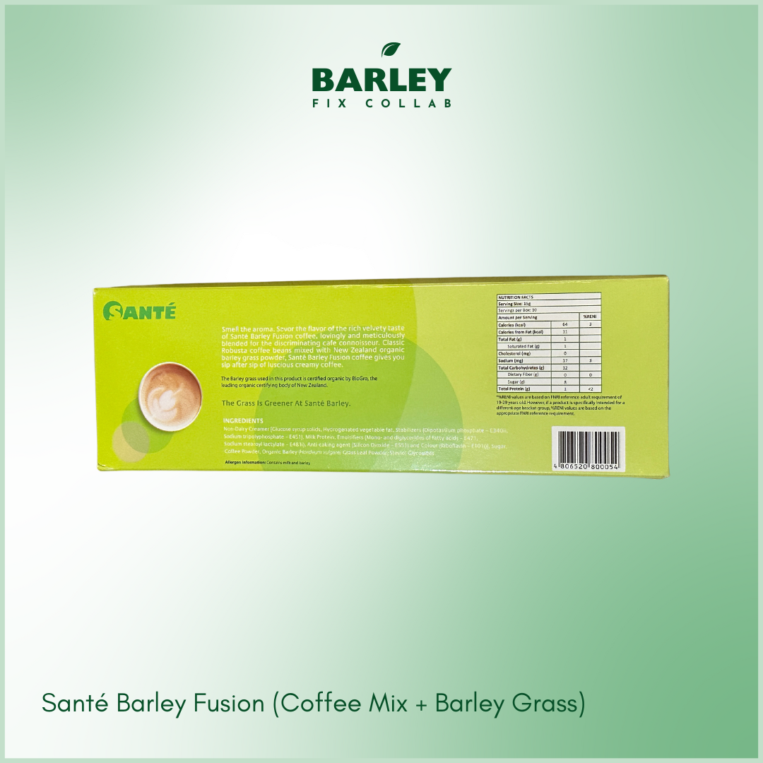 Santé Barley Fusion (Coffee Mix + Barley Grass)